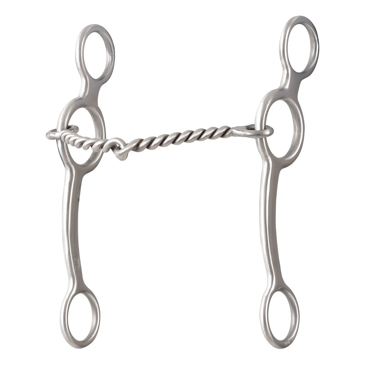 Classic Rope Co. BitLogic Twisted Wire Long Gag Performance Horse Bit in brushed stainless steel. Features a single-jointed twisted wire mouthpiece and long sliding gag shanks for refined leverage and poll pressure. This professional-grade western bit provides precise control and communication for performance horses. Ideal for barrel racing, roping, and training, it's a must-have piece of equestrian tack for riders seeking responsive handling and durability.