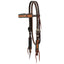 Weaver Leather Turquoise Cross Floral Buckstitch 5/8" Headstall