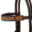 Weaver Leather Turquoise Cross Floral Buckstitch 5/8" Headstall
