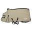 CoolAid Horse Cooling Blanket in tan with black trim, featuring a breathable mesh design for ultimate equine comfort. This high-performance cooling sheet includes double chest buckles, adjustable belly surcingles, and secure leg straps. Optimized for animal cooling and recovery with Coolcore technology, it's perfect for post-workout use or summer heat. A sleek and functional equine accessory for horse owners seeking temperature regulation and recovery gear.