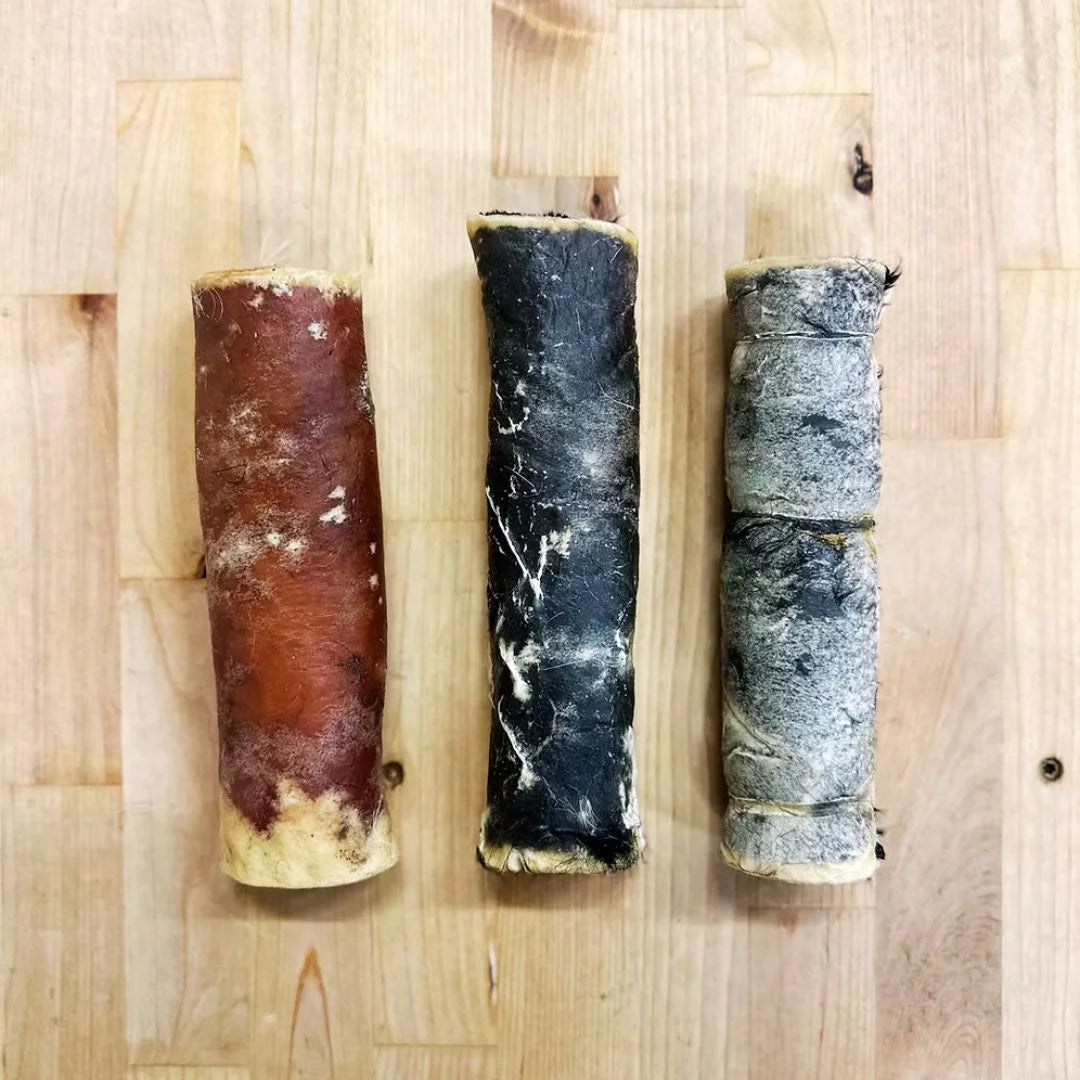 Cowboy Kettle Range Boss Premium Beef Hide Dog Chew - 9 Inch Long-Lasting Natural Treat for Barn Dogs