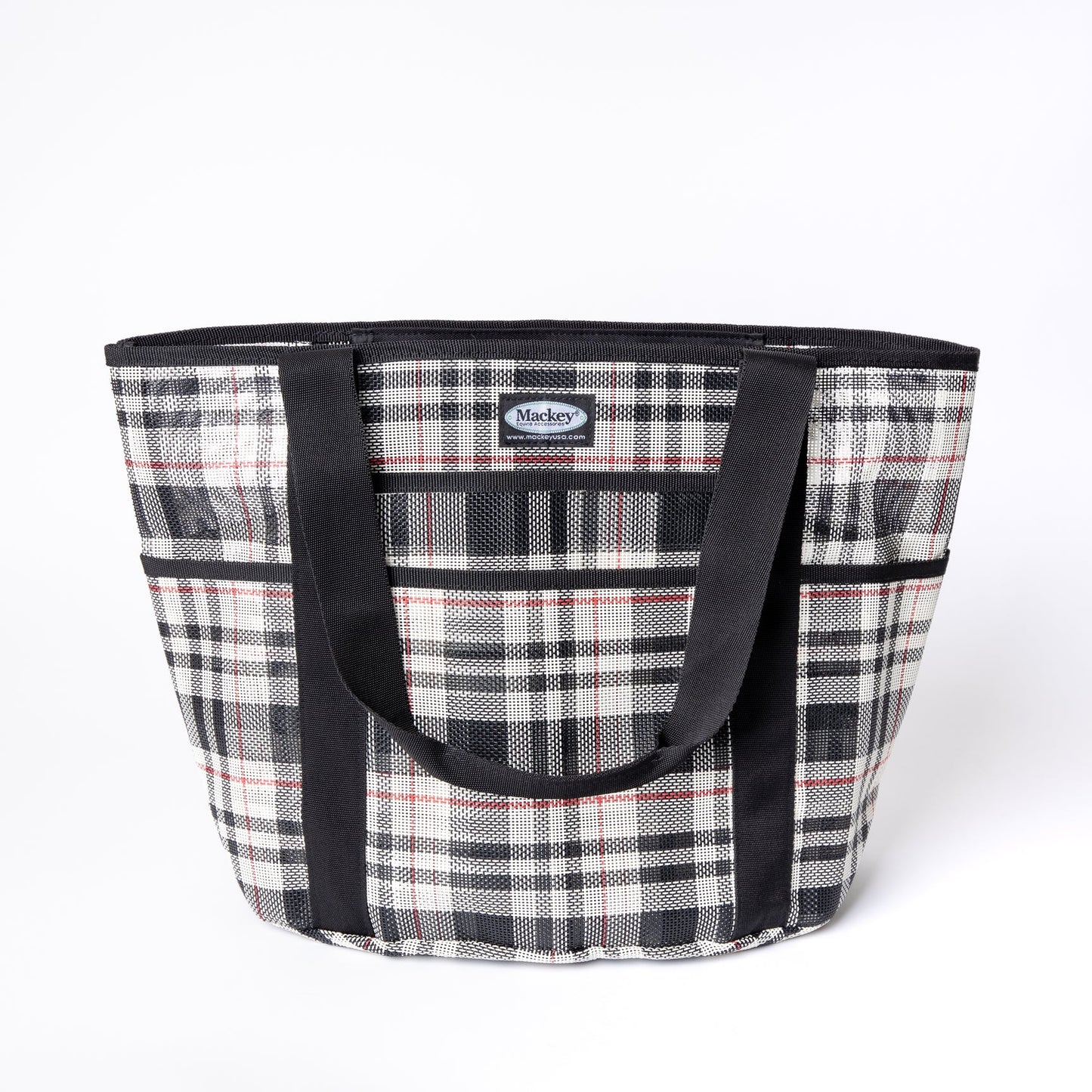 Mackey, Inc. Personal Tote Bag - 19.25" x 12.75" - Heavy-Duty PVC Mesh Equestrian Shoulder Bag - 8.5" Handle Drop