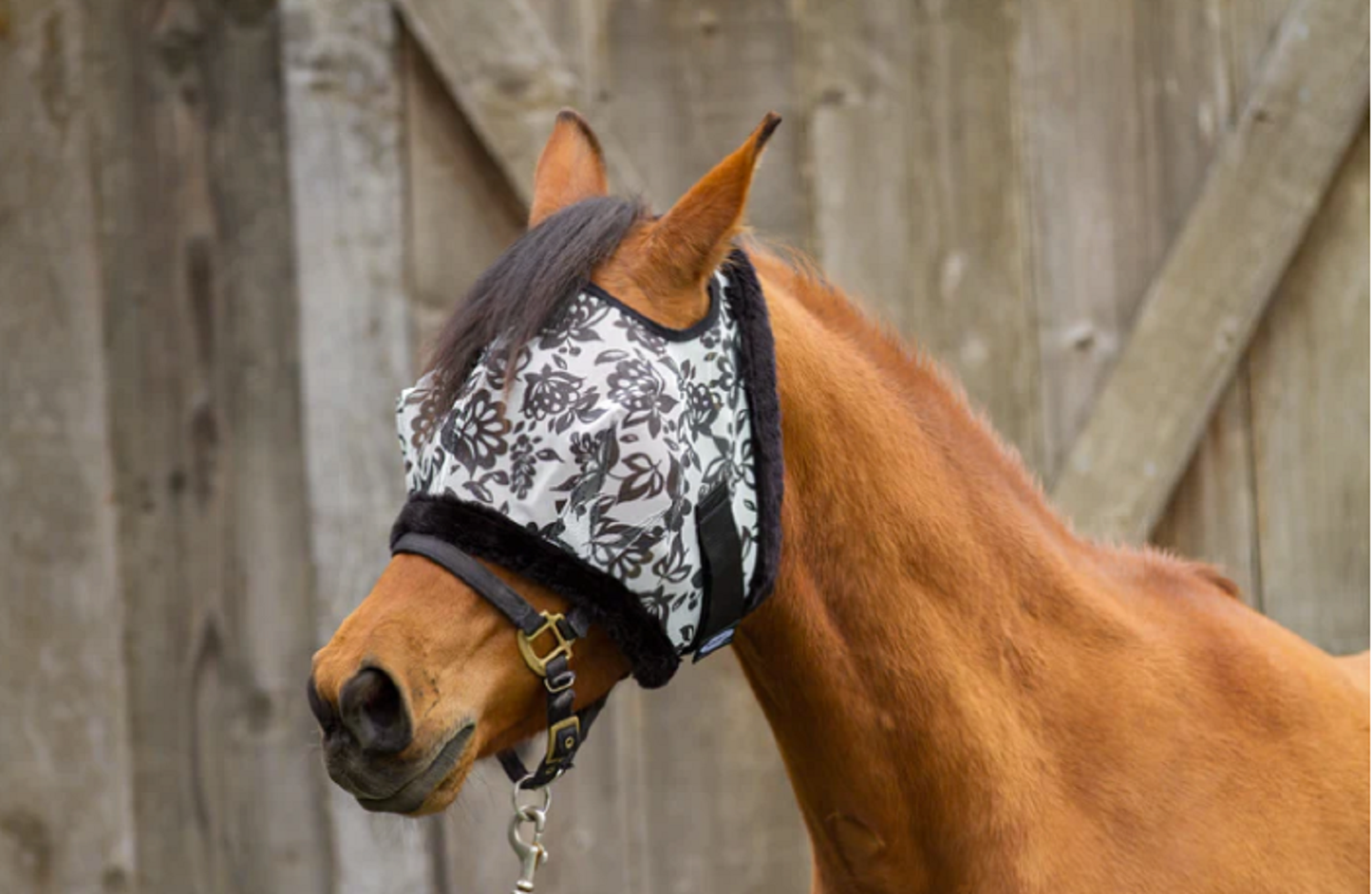 Mackey Standard Fly Mask – 73% UV, Fleece Trim, No Ears