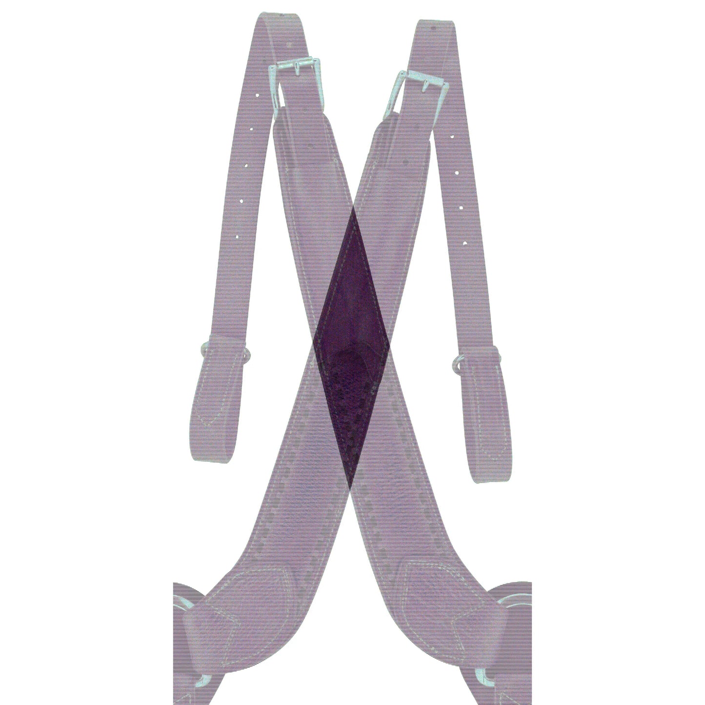 Weaver Dawn Buckstitch Leather Pulling Breast Collar - Russet Hermann Oak - Horse Size