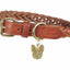 Digby & Fox Plaited Leather Dog Collar