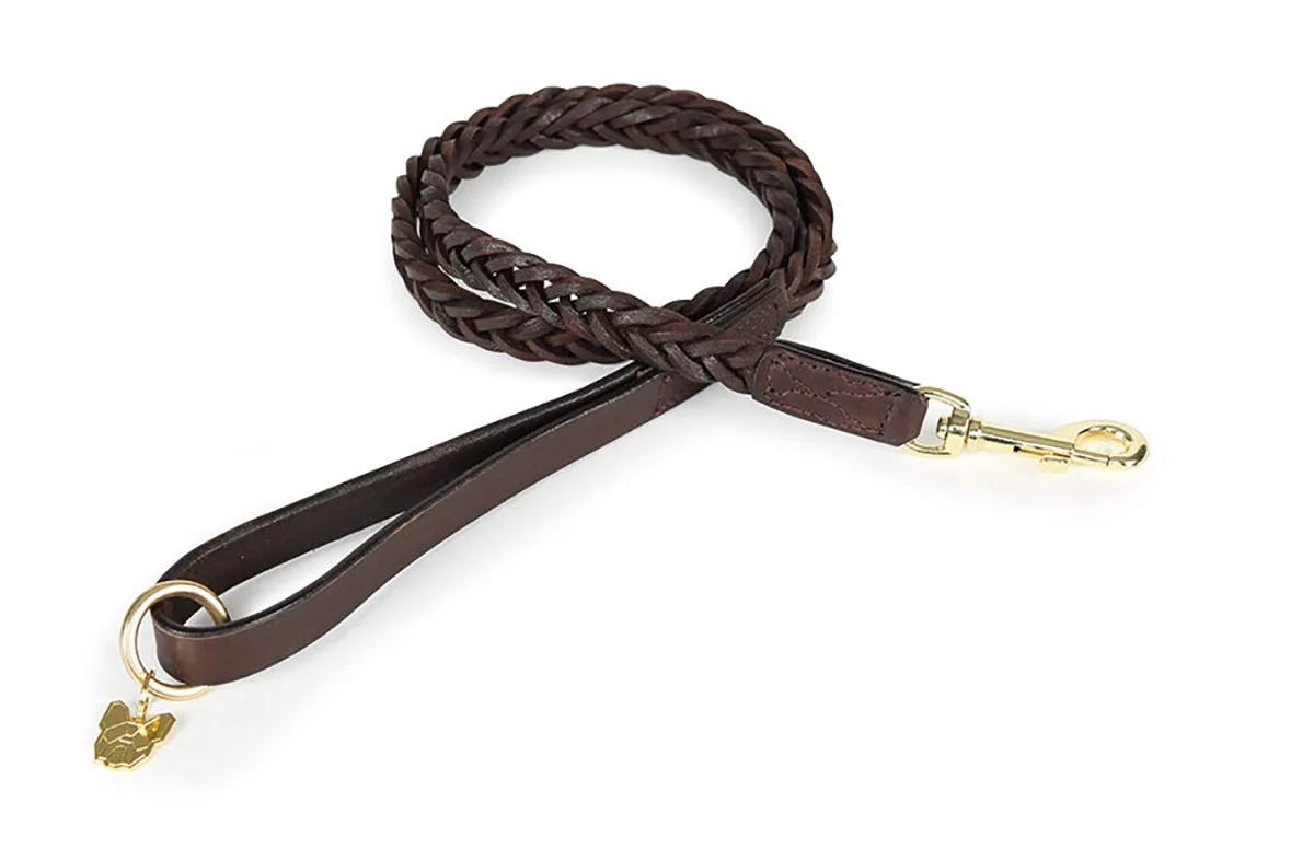 Digby & Fox Plaited Leather Dog Lead