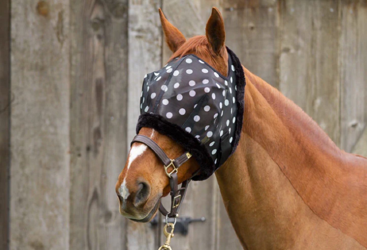 Mackey Standard Fly Mask – 73% UV, Fleece Trim, No Ears
