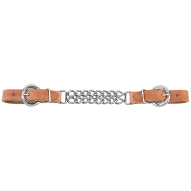 Weaver Leather Curb Strap - Double Flat Link for Enhanced Control