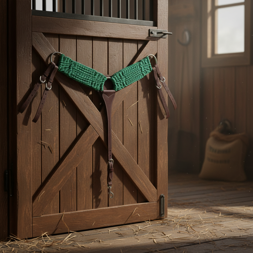 Weaver EcoLuxe Sustainable Organic Bamboo Roper Breast Collar - Average Horse Size - Stainless Steel Hardware