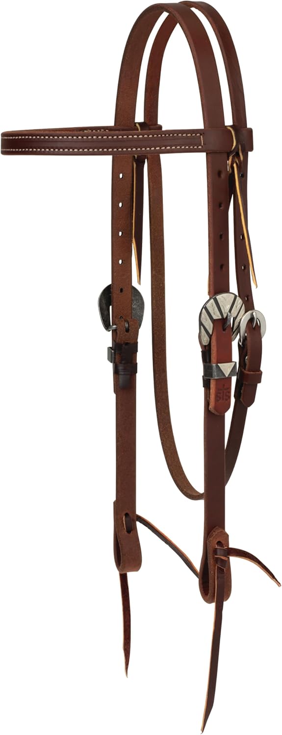 Weaver Leather Browband Headstall - 3/4" Canyon Rose Leather