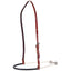 Equibrand Martin Saddlery Single Rope Shrink Tube Covered Noseband (NB100SRST) featuring a premium reddish-brown leather crownpiece and a black shrink-tubed rope noseband for enhanced control. This durable western horse tack includes white rope accents and stainless steel hardware with an adjustable buckle. A professional-grade sidepull noseband designed for training or daily riding, combining high-quality craftsmanship with a sleek, functional aesthetic for equestrians.