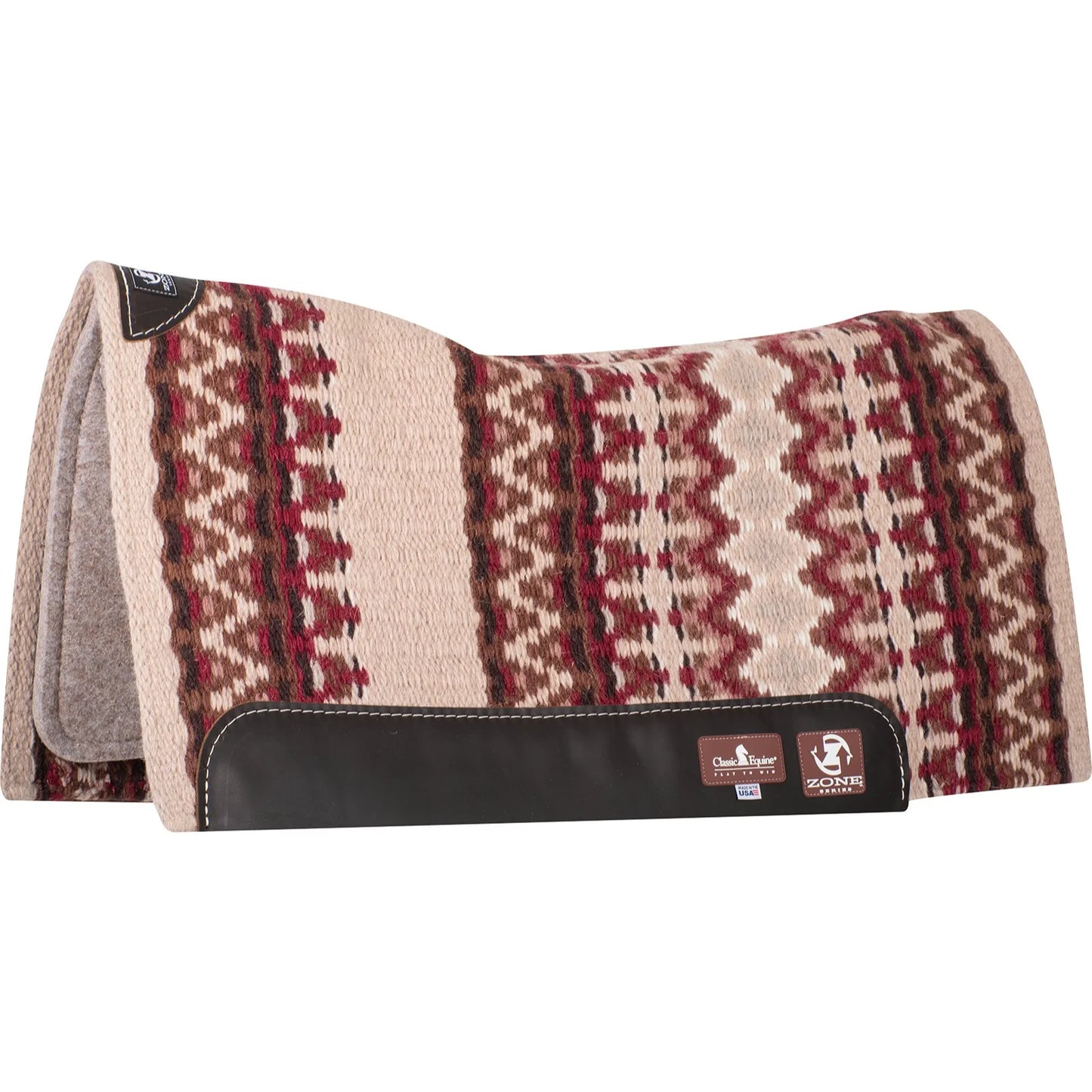 Equibrand USA Zone Blanket Top Western Horse Saddle Pad - 3/4" Thick Felt