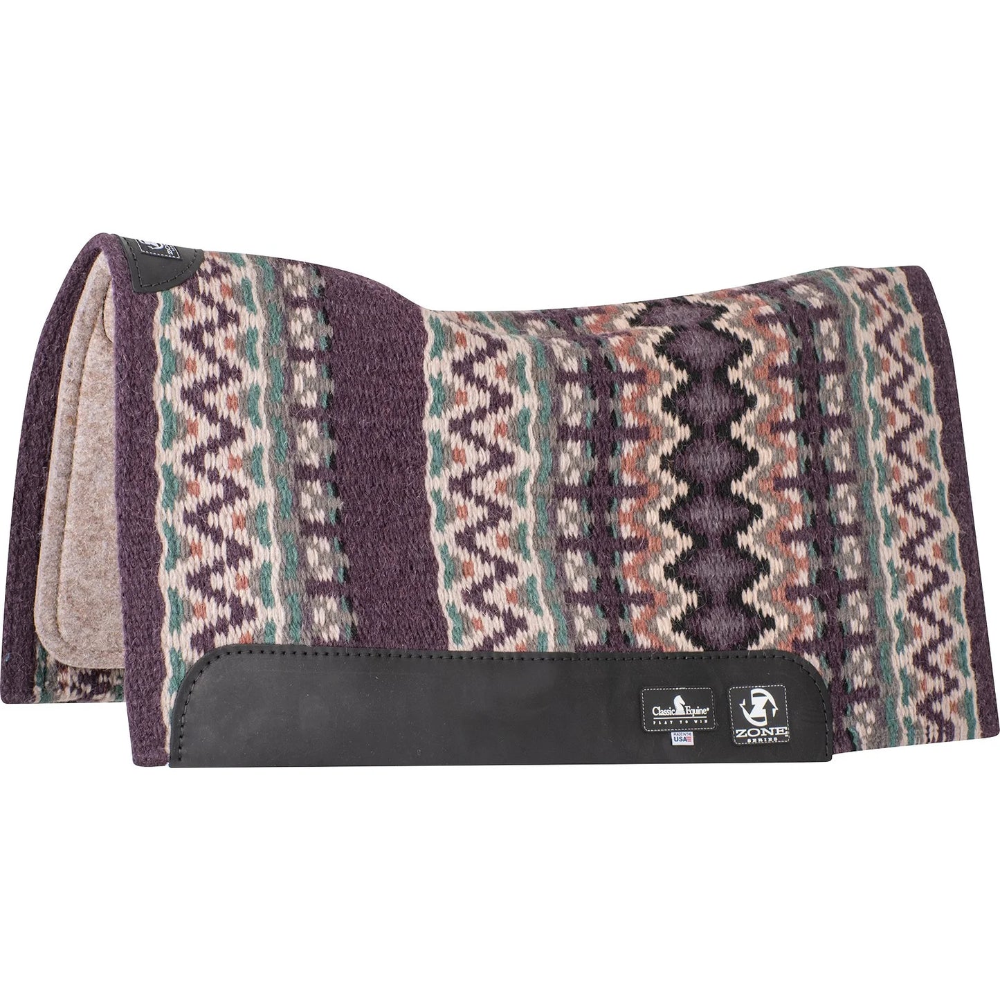 Equibrand USA Zone Blanket Top Western Horse Saddle Pad - 3/4" Thick Felt