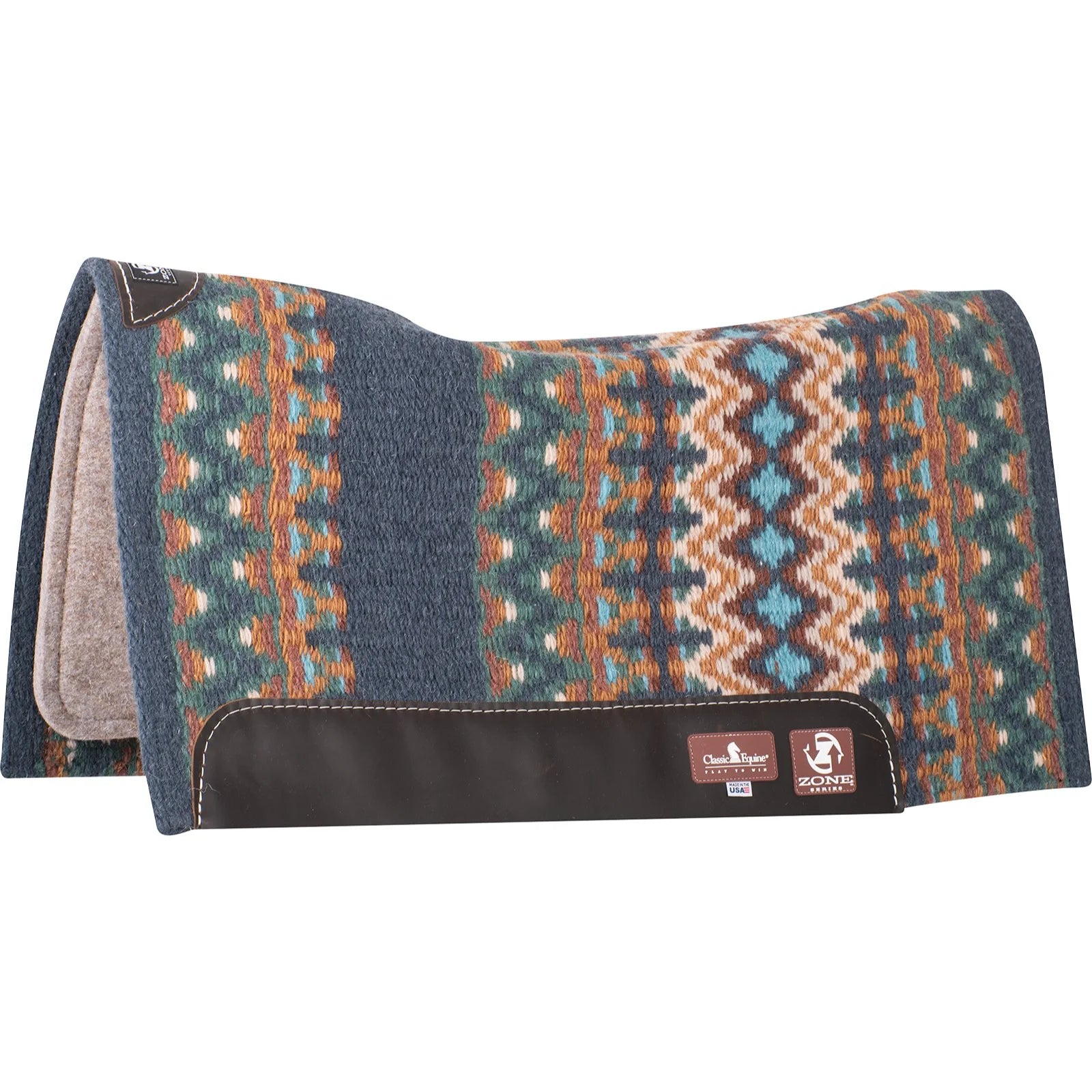Equibrand USA Zone Blanket Top Western Horse Saddle Pad - 3/4" Thick Felt