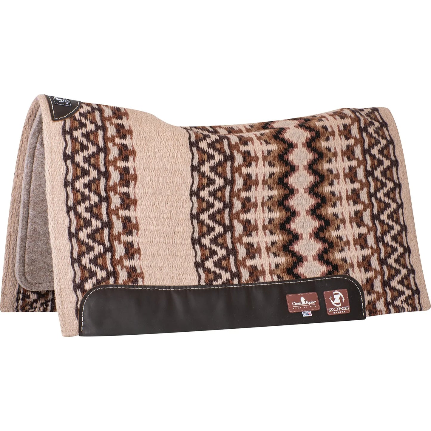 Equibrand USA Zone Blanket Top Western Horse Saddle Pad - 3/4" Thick Felt