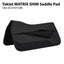 Here are three distinct, high-fidelity images of the Toklat MATRIX SHIM Saddle Pad, SKU 43-47573-BK, generated based on your request.

### 1. Studio Hero Shot