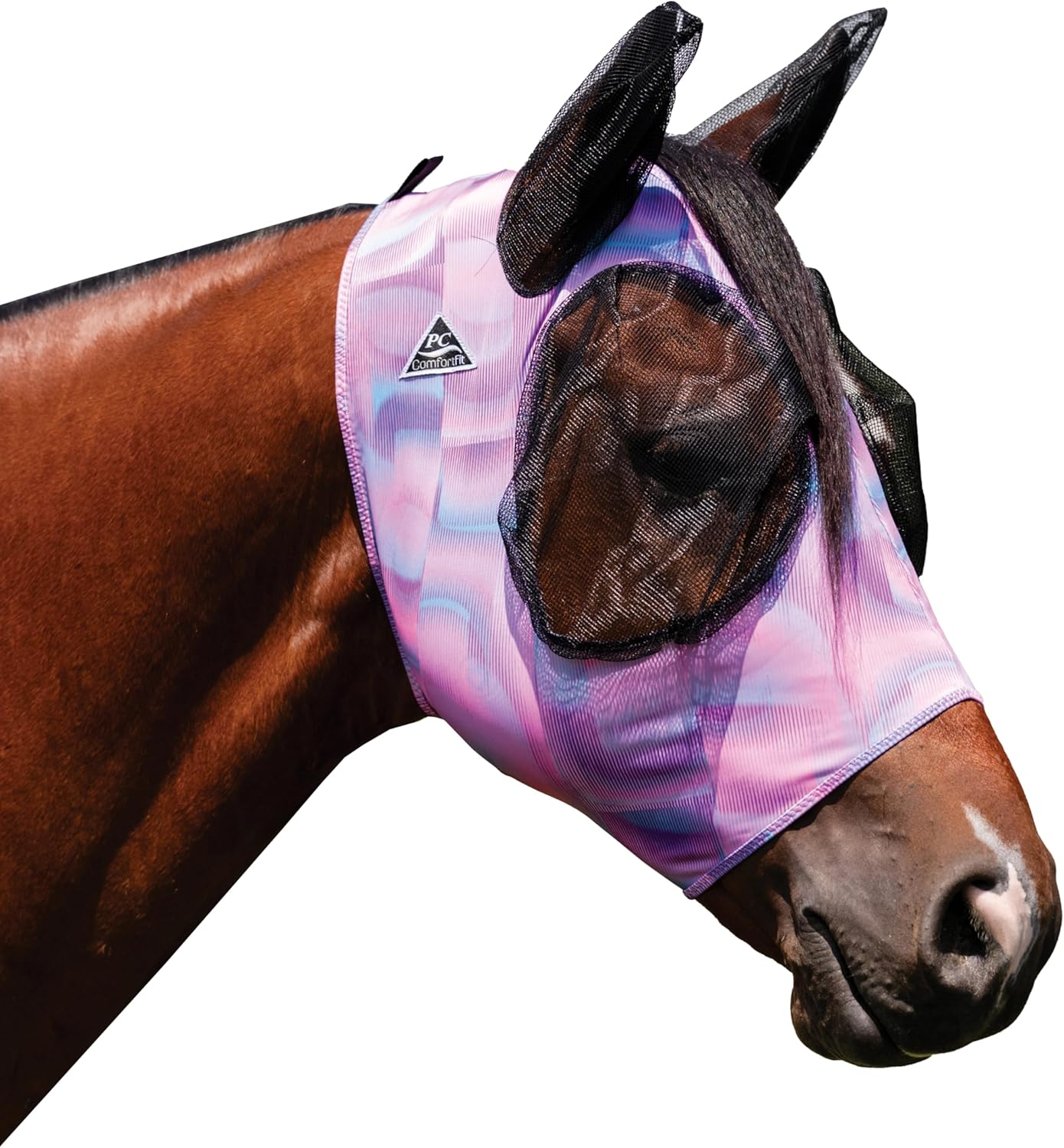 Professional's Choice Comfort Fit Horse Lycra Fly Mask with Ears All Sizes - Hooves and Paws