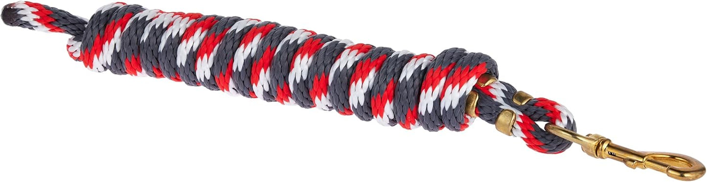 Weaver Leather Equine Performance Lead Rope - 10' x 5/8" Polypropylene with Brass Snap, Burgundy