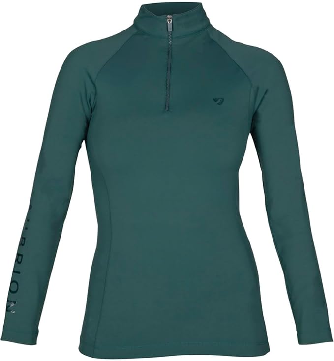 Shires Aubrion Eltar Women’s Long Sleeve Equestrian Base Layer Riding Top - XS - 1/4 Zip Moisture Wicking