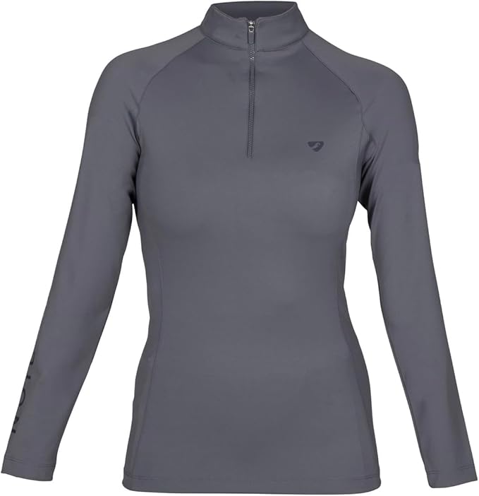 Shires Aubrion Eltar Women’s Long Sleeve Equestrian Base Layer Riding Top - XS - 1/4 Zip Moisture Wicking