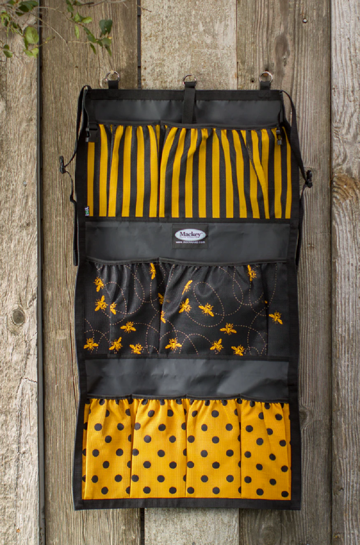 Mackey, Inc. Hanging Equine Tack Organizer - 23" x 40.8" Durable Mesh Trailer & Stable Storage