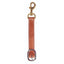 Hermann Oak Triple-Ply Leather Breast Collar Down Strap by Professional's Choice. This premium equestrian gear features high-quality chestnut leather with durable triple-ply construction and classic white contrast stitching. Designed for western tack, it includes a heavy-duty brass snap for secure attachment and a polished stainless steel buckle for easy adjustment. A rugged yet elegant horse equipment essential for securing your breast collar to the cinch.