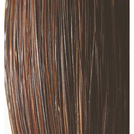 Close-up of a Hunter Tail for AQHA Shows by Professional's Choice in a rich dark chestnut brown. This high-quality horse hair tail extension features fine, multi-tonal strands for a seamless, professional look in the show ring. Ideal for equestrians seeking a lush, natural appearance for their horse during hunter competitions and AQHA events.