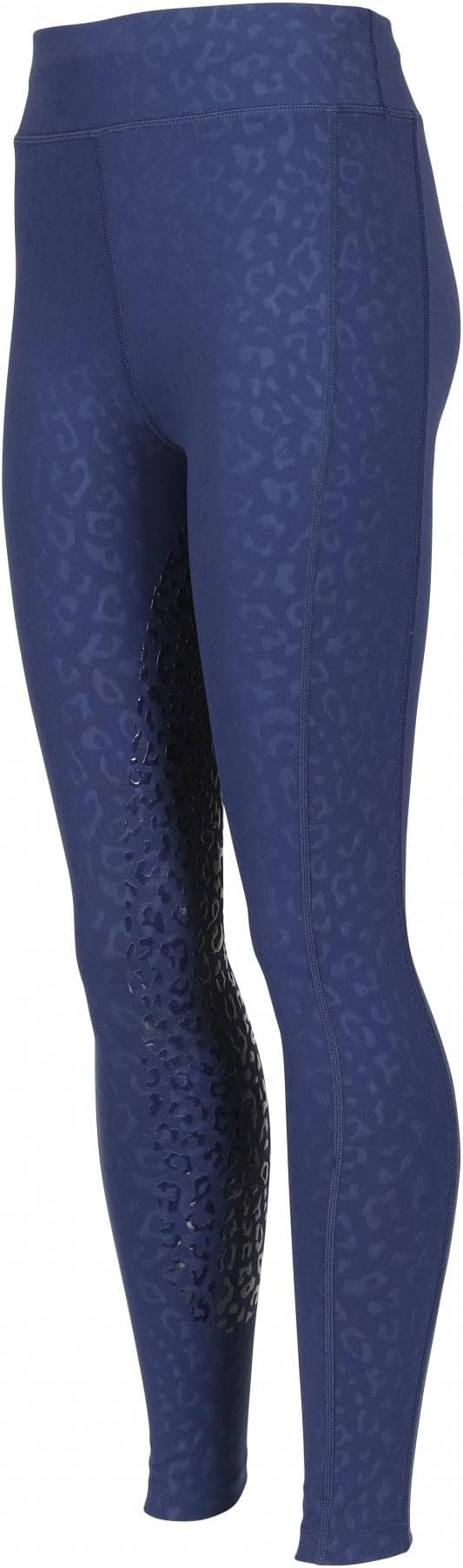 Shires Aubrion Leopard Print Non-Stop Tights - Young Rider