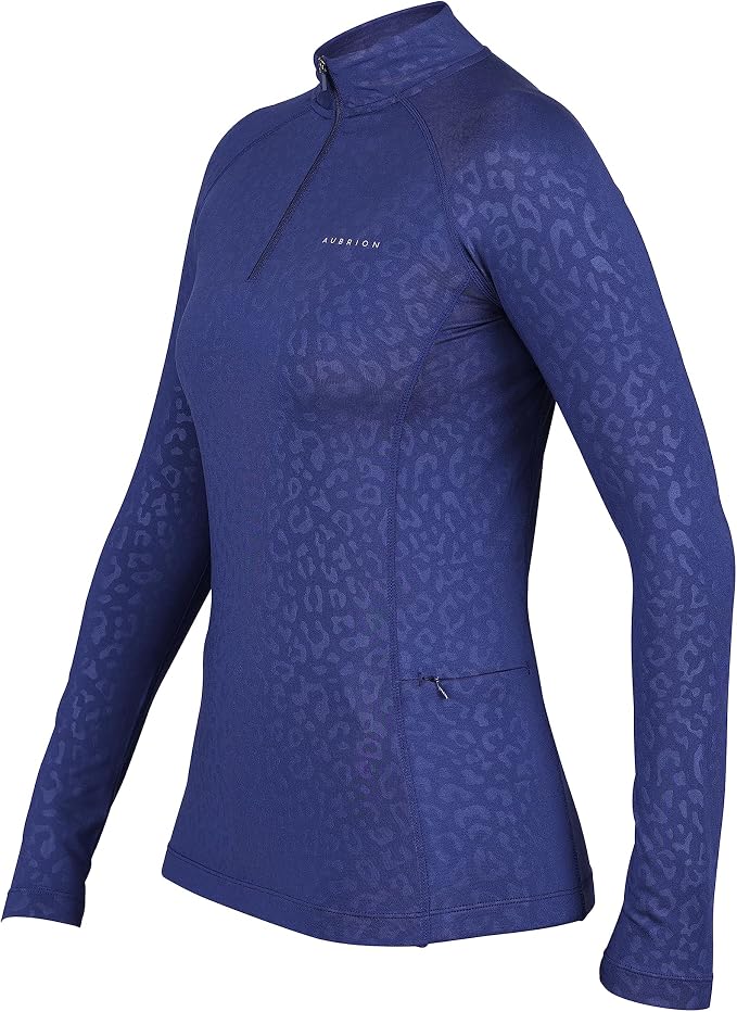 Shires Aubrion Leopard Print Revive Baselayer - Young Rider