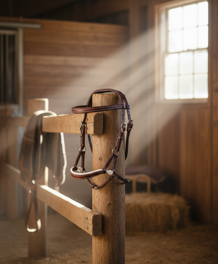 Professional's Choice Ranch Combination Bridle with Lariat Nose, 5 1/4" Smooth Snaffle Sweet Iron Bit - Average Horse