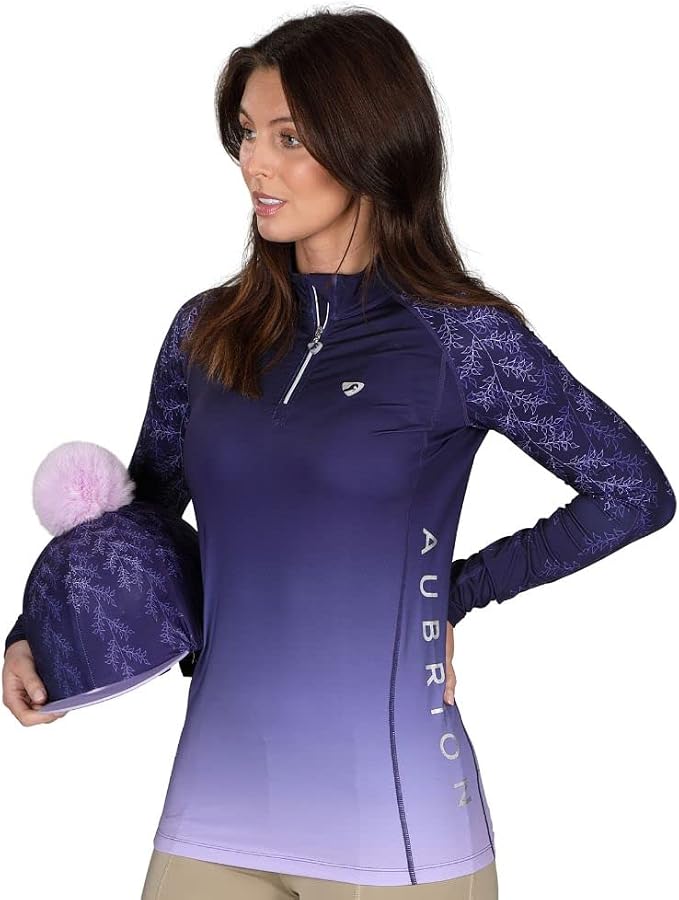 Shires Aubrion Hyde Park Cross Country Zip Shirt
