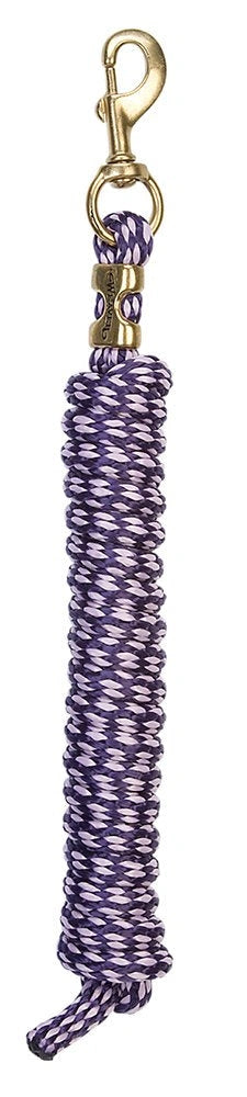 Weaver Leather Equine Performance Lead Rope - 10' x 5/8" Polypropylene with Brass Snap, Burgundy