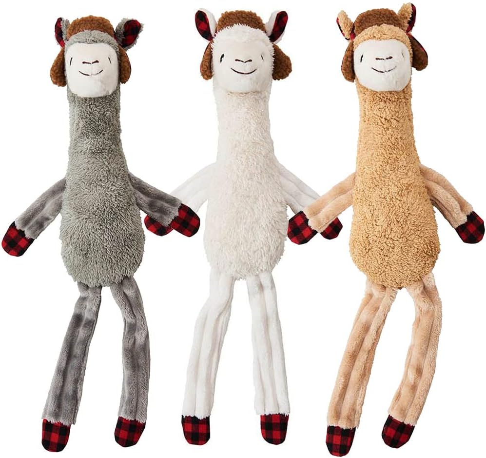 Ethical Products SPOT Holiday Christmas Llama Squeaker Dog Pet Toys 23" Assorted