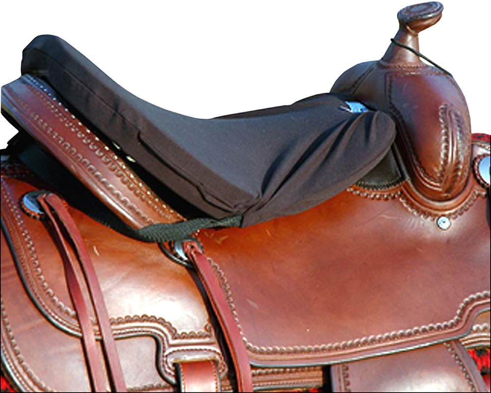 Cashel Western Luxury Tush Cushion Size: 1/2 inch Foam Color: Black - Hooves and Paws