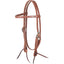 Martin Saddlery Browband Harness Leather Headstall - Buckle Adjustment with Latigo Ties
