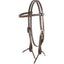 Martin Saddlery Browband Headstall with Buckle Latigo Ties - Premium Quality Western Leather