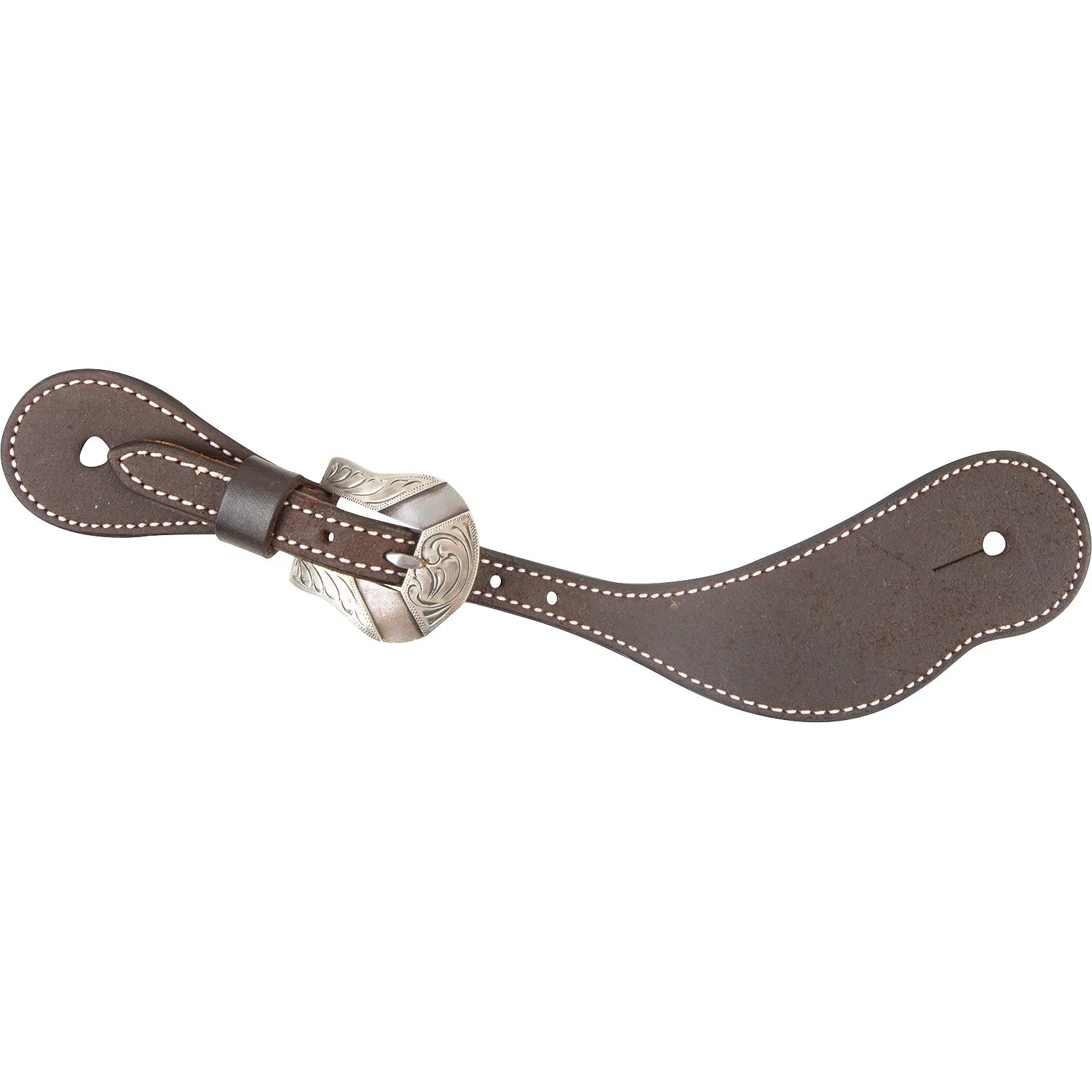 Martin Saddlery Cowboy Spurstraps - Roughout Leather with Deadwood Buckle - Quality Western Tack