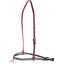 Martin Saddlery Double Nylon Rope Horse Noseband in black, designed for clear communication and precise training. Features a double-strand nylon rope nose piece paired with an adjustable burgundy leather headstall and silver-tone buckle. This high-quality western horse tack offers durability and control, perfect for enhancing responsiveness and communication with your horse.