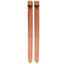 Martin Saddlery Flank Billet pair crafted from durable natural skirting leather in a classic tan finish. These Western horse saddle accessories feature elegant white scalloped stitching, pre-punched adjustment holes, and dark leather ties. High-quality equestrian gear designed for long-lasting performance and a professional look. Ideal for riders seeking reliable, stylish leather tack for their Western saddle setup.