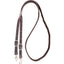 Martin Saddlery Latigo 5-Plait Roping Rein in dark brown leather, featuring a premium 5-plait braided design for enhanced grip and durability. These western roping reins include adjustable silver-tone buckles and heavy-duty swivel snaps for secure bit attachment. High-quality latigo leather construction makes this essential horse tack perfect for roping, performance riding, and professional equestrian training.