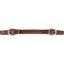 Martin Saddlery Latigo Leather Curb Strap in a rich mahogany brown with durable white contrast stitching. This high-quality western horse tack features double stainless steel buckles for easy adjustment and a secure fit. Designed to enhance bit stability and horse control, this premium leather strap is an essential piece of equestrian equipment for riders seeking both comfort and performance in the arena or on the trail.