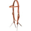Martin Saddlery Western Rawhide Laced Browband Headstall crafted from premium tan harness leather. This durable horse bridle features a distinctive rawhide whipstitched browband, adjustable stainless steel hardware, and secure tie-bit ends. Ideal for ranch work, performance horse training, or everyday western riding, this high-quality equestrian tack is designed for both professional style and long-lasting performance.