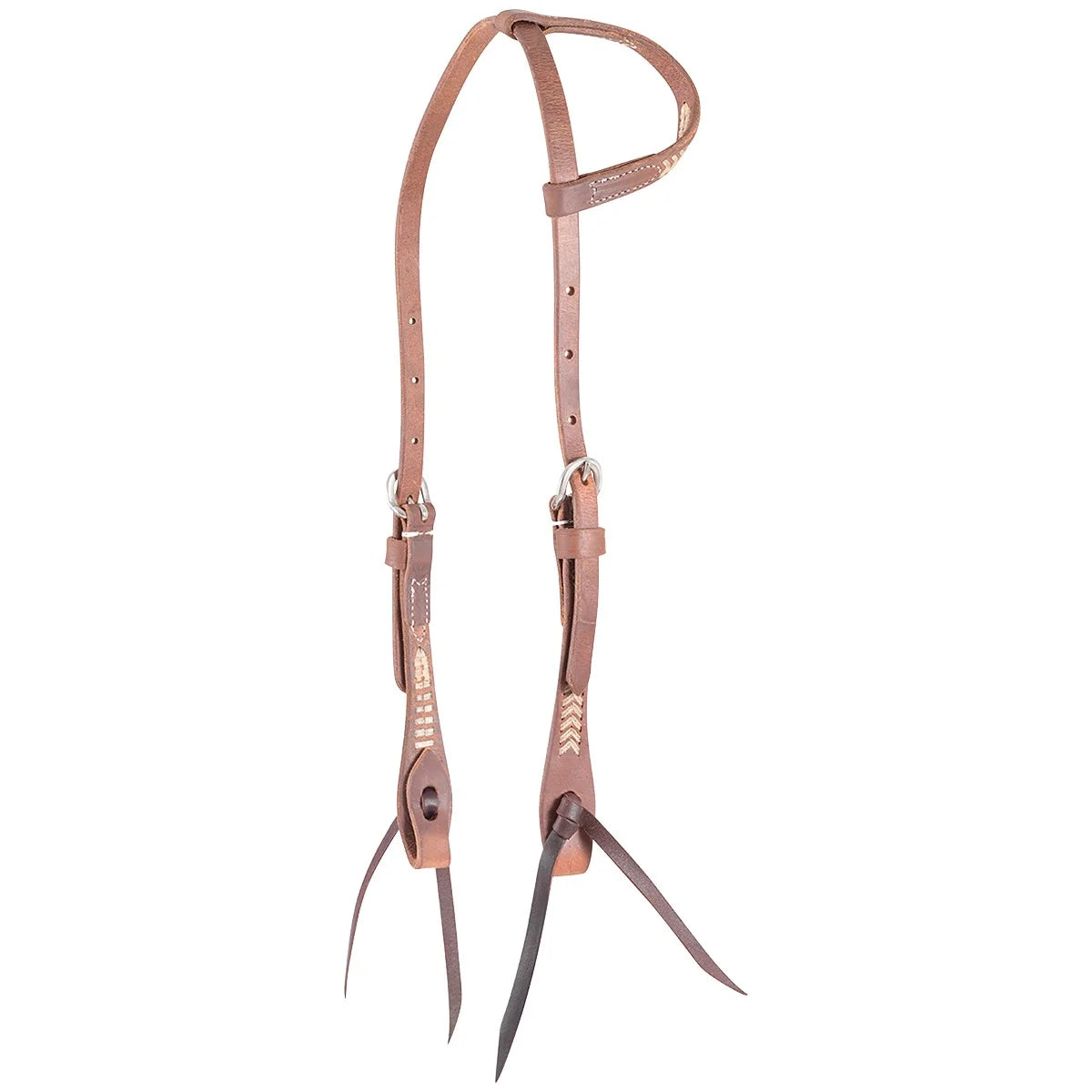 Martin Saddlery Rawhide Laced Slip Ear Headstall - Premium Leather Western Tack for Performance and Durability
