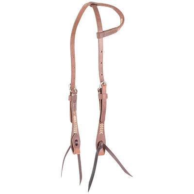 Martin Saddlery Rawhide Laced Slip Ear Headstall - Premium Leather Western Tack for Performance and Durability
