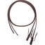 Martin Saddlery Doubled Stitched Split Reins (SR58LATDS) in rich dark brown latigo leather. These professional-grade western horse reins feature durable double-stitched edges and weighted leather tie bit ends. Designed with a supple, broke-in feel for superior grip and communication, they are ideal horse tack for western pleasure, trail riding, or training. High-quality equestrian equipment for riders seeking performance, durability, and a classic look.