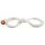 Martin Saddlery Rope Hobble featuring high-quality white twisted rope in a double-loop design. This durable horse restraint includes a sturdy hand-braided leather button knot for secure fastening and reliable performance during training or ground tying. Ideal equestrian gear for teaching horses patience and stillness, perfect for trail riding or ranch work.