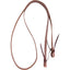 Martin Saddlery Roping Rein crafted from premium chestnut brown leather. This high-quality continuous loop horse rein features traditional leather tie-ends for a secure bit connection. Designed for superior control and durability, it is an essential piece of western horse tack for roping and performance riding. A classic, long-lasting addition to any equestrian's leather gear collection.