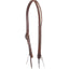 Martin Saddlery Roughout Ranahan Chocolate Split Ear Headstall featuring rich dark chocolate leather with a rugged roughout finish. This high-quality western headstall showcases white contrast stitching, a split ear design, and a stainless steel buckle for easy adjustment. Traditional leather tie bit ends complete the look, making it ideal for ranch work, trail riding, or training. Durable, stylish horse tack for equestrian enthusiasts.