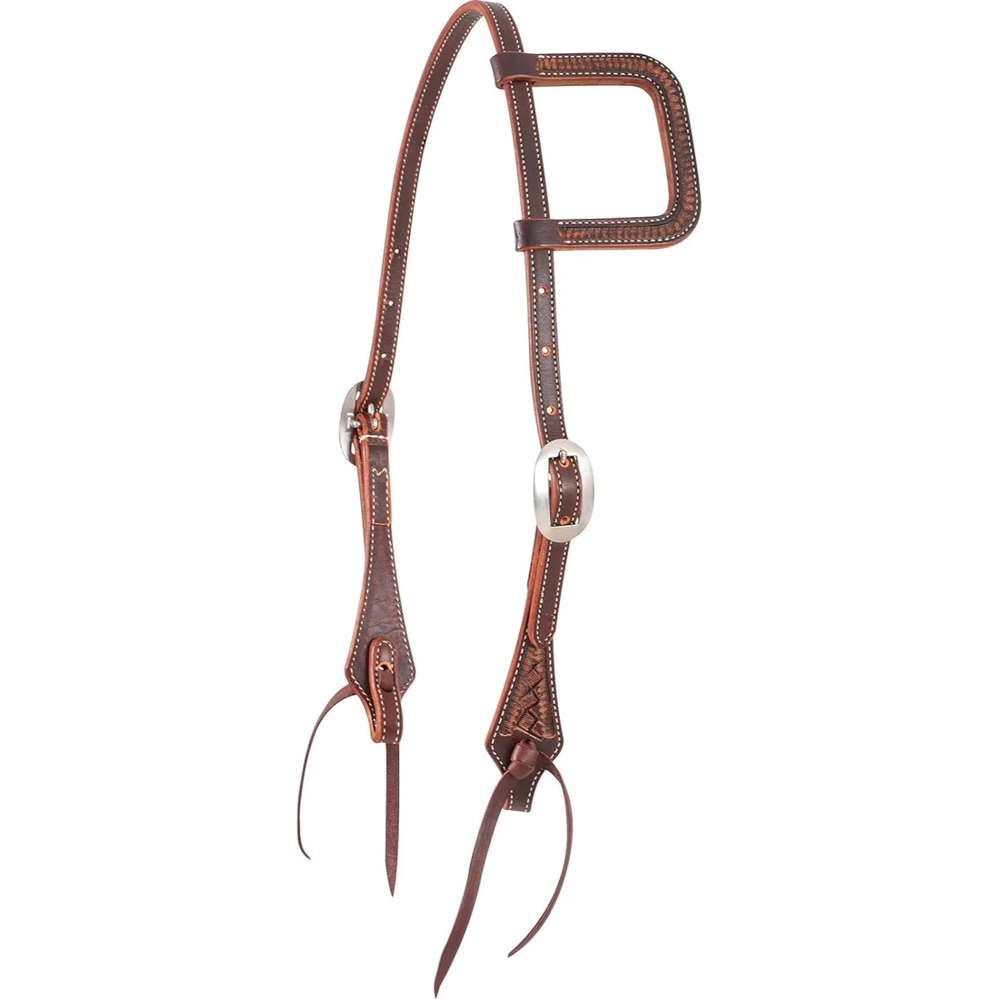 Martin Saddlery Slip Ear Headstall - Weathered Antique Leather with Latigo Ties