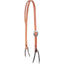 Martin Saddlery Tapered Harness Leather Split Ear Headstall, a premium western bridle in rich tan harness leather. Featuring a classic split ear design with a sleek tapered loop, stainless steel oval buckle for easy adjustment, and durable black leather ties for secure bit attachment. This high-quality equestrian tack is perfect for ranch work, trail riding, or performance, offering timeless style and professional durability for western riders.